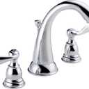 Delta Windemere Chrome Bathroom Faucet 3 Hole, 8 Inch Widespread Bathroom Sink Faucet for Vanity, Metal Push-Pop Drain Assembly, Chrome B3596LF (9.05 x 11.35 x 14.00 inches Lever Handle)