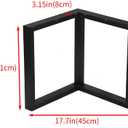 Metal Dining Table Legs 16 Inch,Iron Coffee Table Legs V Shape,Black Heavy Duty Desk Legs