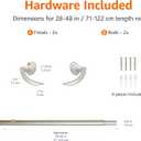 Amazon Basics Room Darkening Blackout Curtain Rod for Bedroom and Living Room, Heavy Duty, Wrap Around, 28" to 48", Nickel