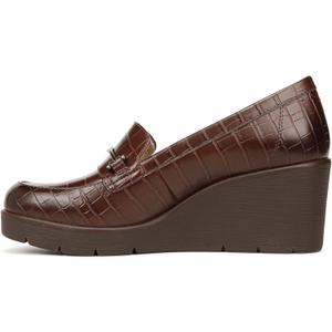 Naturalizer Women's Soul, Achieve Loafer (7.5, Dark Brown Croco)