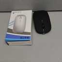 AIKOKOK Wireless Bluetooth Mouse, Rechargeable, Dual Mode Bluetooth 5.2 & 2.4G USB, LED Lights, Slim, Silent, Portable Computer Mouse for Laptop, PC, MacBook, iPad, Tablet (Black)