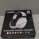 Wireless Gaming Headset with Noise Canceling Microphone for PS5, PC, PS4, 2.4G/Bluetooth Gaming Headphones with USB and Type-C Connector, Wired Mode for Controller Gamecube (White)