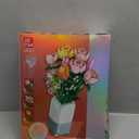 Flowers Bouquet Building Set Tulips Camellia with Vase for Adult -1011pcs Compatible with Lego