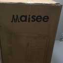 maisee Wine Fridge Dual Zone,18 Bottles Wine Cooler Refrigerator Chiller Upper Zone 46f-54f Lower Zone 54f-65f for Red White Wine Champagne in Home Office Bedroom Countertop （18 Bottles,Black