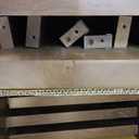 Amazon Basics Solid Wood Saddle-Seat Kitchen Counter Barstool with Footrest, Easy Assembly - 24-Inch Height - Walnut - Set of 2