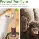 Cat Scratching Post, 35 Inch Tall Cat Scratcher Cat Tree Tower with Hanging Ball for Indoor Cats Adults,Sisal Rope Kitten Scratch with Interactive Mouse Cat Toy (41in, Monstera)