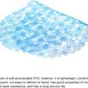 uxcell Bath Tub Shower Mat, 30" x 14.2" PVC Non-Slip Pebble Oval Mat with Drain Holes, Suction Cups for Bathroom Bathtub, Clear Blue