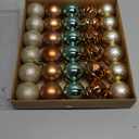 30ct Christmas Ornaments Tree Decorations Set-2.36 Inch Green Copper Gold Shatterproof Decorative Hanging Ball Ornament Bulk, Xmas Tree Tabletop Decorations for Fall Halloween Party Home Decor