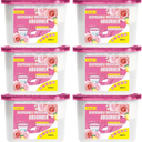 CANAGER Moisture Absorber Box, Lemon Rose-6 packs, Dehumidifier for Closet, Bedroom and Kitchen, Odor Eliminator,Moisture Absorber 12.5 oz.