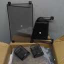 4-Tier Mesh Desk Organizer, Wooden Desk File Organizer with 5 Vertical File Holders and 2 Pen Holders, Desktop Organizers and Accessories with Drawer for Home Office