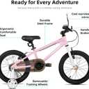 JOYSTAR Lomand 14 16 18 20 Inch Kids Bike with Training Wheels, BMX Style Kids Bicycle for Toddlers Boys Girls Ages 3-12, Dual V-Brake, Adjustable Seat, Multiple Colors