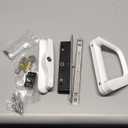 ALLYWASAI Sliding Patio Door Handle Set with Mortise Lock, Suitable for Sliding Glass Patio Door Thickness from 1.5in to 2in, 4-15/16" Screw Holes, Need to Drill, Reversible Design, Keyed, White