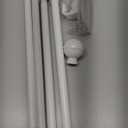 Adjustable Cafe Curtain Rods for French Doors, 16-28 Inch, Small Windows - 2 Pack, 3/8 Inch Diameter, Easy No Drill & Screw Mount, Classic Ball Finial, White