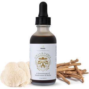 Focus & Energy Natural Mushroom Tincture - Adaptogenic Mushroom Drops & Organic Blend - Supplement for Immune Boost, Balance, Calm, Cognitive Support, and Stress (2oz)