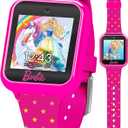 Barbie Kids Smart Watch - Interactive Touchscreen with Games, Selfie Camera, Step Tracker, Alarm, and Stylish Printed Silicone Strap - Fits Wrists 5.5" to 8.5"
