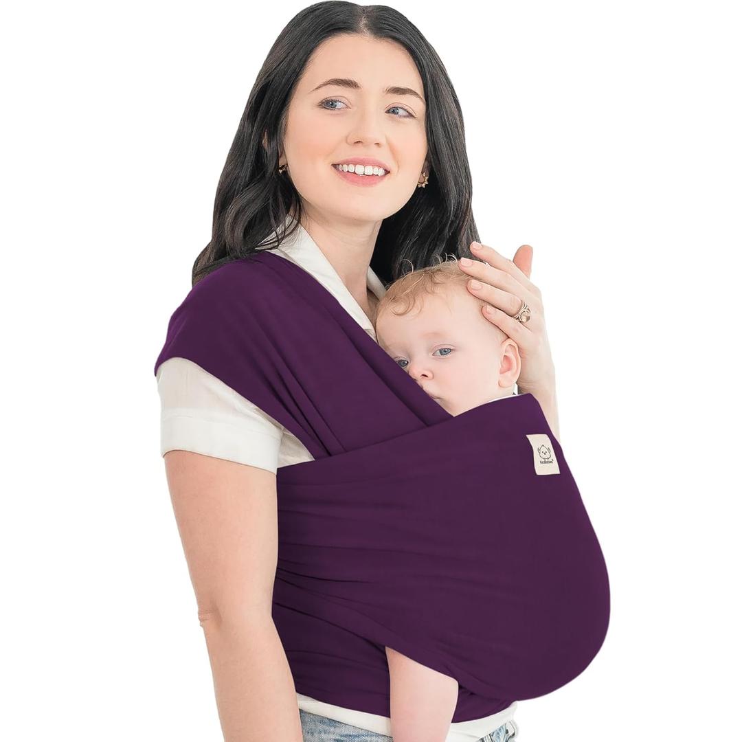 KeaBabies Baby Wrap Carrier - All in 1 Original Baby Carrier Newborn to Toddler Sling, Easy to Wear, Hands Free Bonding, Lightweight, Breathable Infant Wraps (Royal Purple) (One Size (Pack of 1)