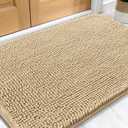 OLANLY Dog Door Mat for Muddy Paws 34x21, Absorbs Moisture and Dirt, Absorbent Non-Slip Washable Doormat, Quick Dry Chenille Mud Mat for Dogs, Entry Indoor Entryway Carpet for Inside Floor, Beige