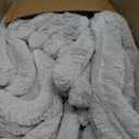Westinghouse Electric Blanket Twin Size, Super Cozy Luxury Faux Fur & Sherpa Heated Blanket with 10 Heating Levels & 1-12 Hours Auto Off, Fast Heating Blanket, Machine Washable, 62x 84 Inch Light Grey