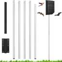 15 FT Telescoping Purple Martin Bird House Bat House Pole with Ground Socket for Outdoor (15FT)