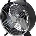 6 Inch Retro Drum Fan Black