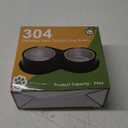 Stainless Steel Dog Bowl Set with Lids, 304 Metal Dual Food & Water Bowls for Dogs & Cats, Foldable Pet Feeder with Cover Keeps Food Fresh, Anti-Skid Dog Dish for Small/Medium/Large Pets (Black)