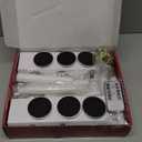 Kithouse 12 Pack Christmas Window Candles Lights with Timer Battery Operated Electric LED Taper Candles Flameless,Sliver Candlestick, Suction Cups,24 PCS Battery Included,Christmas Bow& Gift Box (Silver)