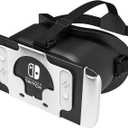 DEVASO Upgraded VR Headset for Nintendo Switch, Switch OLED Model, Virtual Reality Glasses with Adjustable HD Lenses and Comfortable Head Strap, Labo VR Kit 3D Goggles Accessory (Black&White)