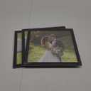 10x10 wood Picture Frame Set of 3, Made of Real Glass for 10x10 Black Frames, Wall and Tabletop Display Photo Frame for Home Dcor Gallery Family Wedding Memorial Pic Frame Gift