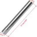 1.5 Exhaust Pipe, Flared End T304 Stainless Steel Straight Tubing, Polished Universal Connector Adapter 1 1/2 Inch ID to OD 1.5" ss Ailpipe 12" Length,Car Motorbike Truck Exhaust System