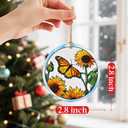 Sunflower Butterfly Ornament, Christmas Ornaments: Christmas Tree Decorations, Holiday Decor, Stocking Stuffers, Gift Ideas, Xmas Gift, Butterfly Lover Gifts & Gifts for Women
