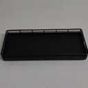 Bathroom Tray for Counter Top Organizer  Oak Wood Vanity Tray with Metal Frame for Dresser, Kitchen, Nightstand  Black Decorative Storage (11" x 4.5" x 1.5")