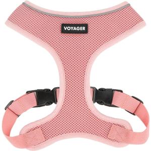 Best Pet Supplies Voyager Aerolite No Pull Mesh Dog Harness, Reflective Stitching, Breathable Harness, Adjustable for Walking, Training, Running, Heavy Duty and Durable, Baby Pink, XS (XS (Chest: 13 - 16"), 220 Style (Pink))