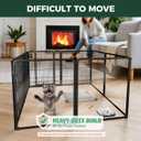 FXW AuraSpace Pro Acrylic & Wire Mesh Indoor Dog Playpen, 32" Height 8 Panels Metal Dog Pen for Small and Medium Dogs, Black Patented