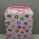 American Tourister Minnie Mouse Carry-On Luggage - Airline Approved, Durable Hardshell with Vibrant Minnie Mouse Design - Roll Confidentially with Spinner Wheels & Colorful Adjustable Handle