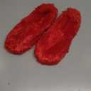 Onmygogo Fuzzy Winter Indoor Slippers for Women (9-10, Red)