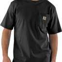 Carhartt Men's Loose Fit Heavyweight Short-Sleeve Pocket T-Shirt (X-Large, Black)