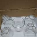 5 Pack Clear Glass Shade Replacements, Ceiling Fan Light Covers Glass Globes Lampshades for Chandelier, 4.92"High, 4.72"Diameter, 1.65 "Fitter, High Transmittance Bell Shaped Glass Shades