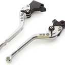 CNC Clutch Brake Levers Fit for RE Classic 350 350cc Meteor 2021-2025, Super Meteor 650 2023, Hunter 350 HNTR 2022-2024 Silver Long
