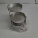 Kate and Laurel Finn Modern Tri-Level Plant Stand, 7.25 x 7.25 x 10, Silver, Indoor Multi-Tiered Plant Stand for Tabletop