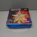 DG-Direct Christmas Tree Topper Lighted Star [Gold],3D Hollow Sparkling Star Christmas Tree Topper with Rotating Magic Cool White Snowflake Projector for Christmas Tree Ornament (Gold)