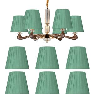 6Pcs Chandelier Lampshade, Household Modern Clip On Fabric Lampshade Small Lamp Shade Droplight Wall Lamp Shade for Small A B C F P Bulb (#11)