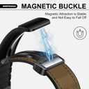 Magnetic Leather Bands Compatible with Apple Watch 42mm(Series 10/11) 41mm 40mm 38mm for Men Women, Genuine Leather with Magnetic Buckle for iWatch Series SE11/10/9/8/7/6/5/4/3/2/1