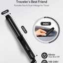 FARERY Travel Curling Iron, 1 Inch Mini Curling Iron Travel Size with 3 Adjustable Temp, 100-240V Dual Voltage, Auto-Off, Ceramic Mini Hair Curler with Keratin&Argan Oil Infuse, Includes Storage Bag