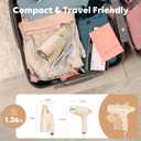 Portable Steamer for Clothes, 25s Fast Heat-up, 1000W Travel Steam Iron Wrinkles Remover with Brush, Foldable Garment Steamer 100ml Water Tank for Home Travel Office (120V Only)