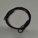 3.3mm (1/8 Inch) Outdoor Travel Stainless Steel Security Cable-4ft Luggage Lock Safety Wire Flexible Steel Wire Rope with Double Loop Safety for Luggage, Bike, Lock(Balck*2, 4ft-(2Pack)