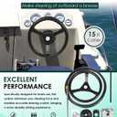Boats Steering System, 15 Feet Cable Outboard Steering Kit with 3/4'' Standard Tapered Shaft & 13.5" Steering Wheel for Yachts, Fishing Boats and Other Watercraft