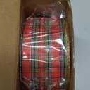 Yinder Plaid Christmas Wired Ribbon 2.5 Inch 50 Yard Traditional Red Tartan Plaid Christmas Holiday Ribbon Green Red Gold Garland Home Decor Gift Wrapping DIY Craft