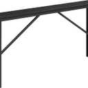 MAHANCRIS Console Table, 62.2" Long Sofa Table Behind Couch, Narrow Entryway Table, Farmhouse Dining Table with Angled Metal Frame, Industrial Console Table for Entryway, Black CTHB15801, 62.2"L x 9.1"W x 31.5"H