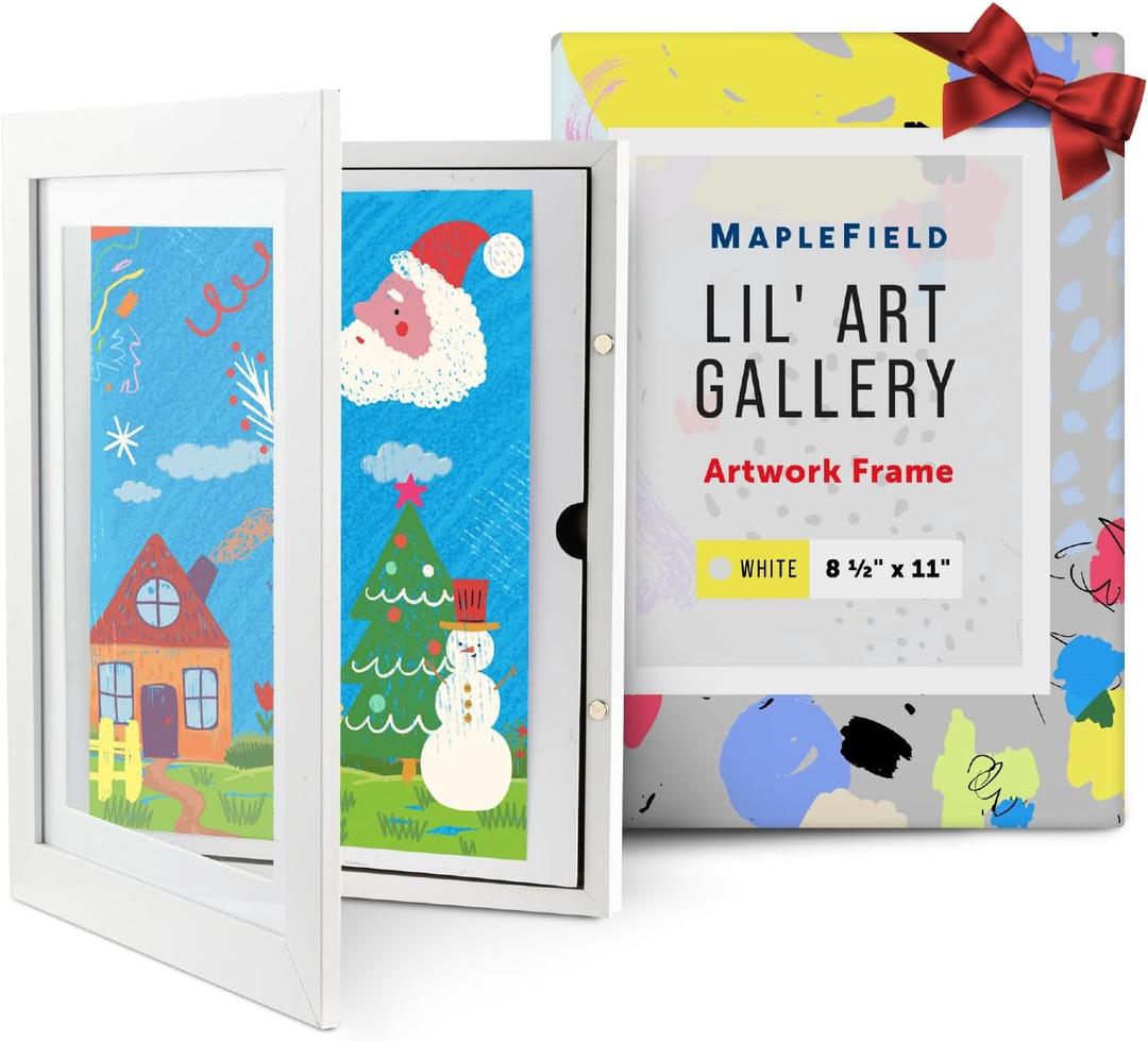 Maplefield Children's Artwork Storage & Display Frame  Front-Opening, Changeable Kid Art Picture Frame, Easy to Change