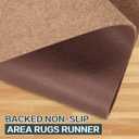 Heyroll Hallway Runner Rug, Backed Non-Slip Waterproof Runner Rugs, Custom Size Washable Outdoor Indoor Carpet Runner Rug for Floor, Entryway, Kitchen, Laundry, Balcony, Garage 2' x 6', Sand
